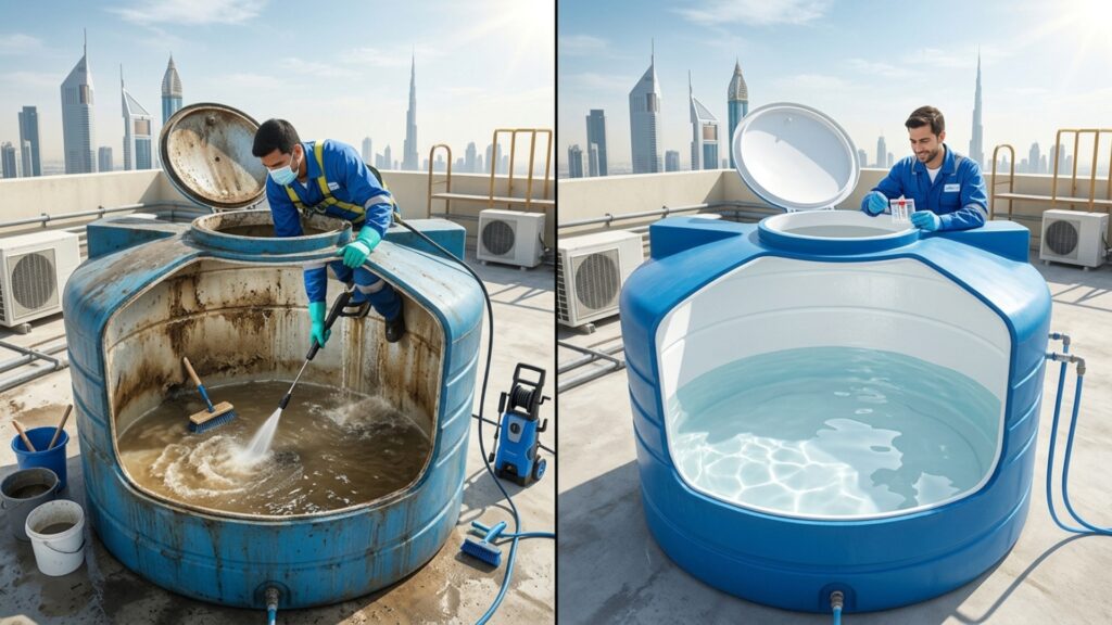 Water Tank Cleaning vs Disinfection