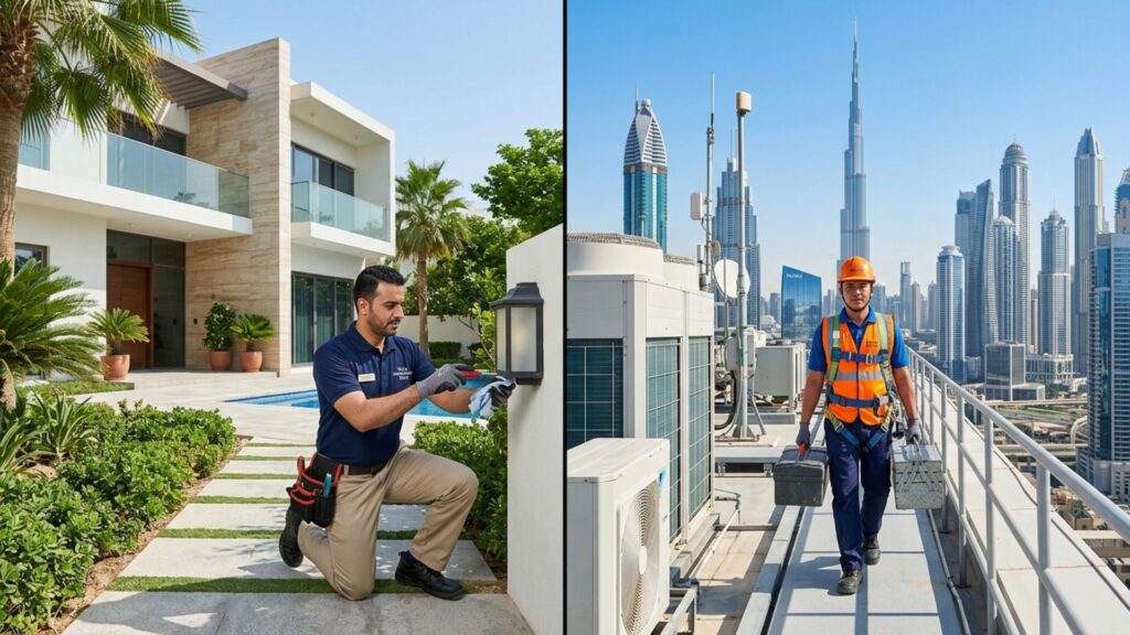 Villa vs Commercial Maintenance